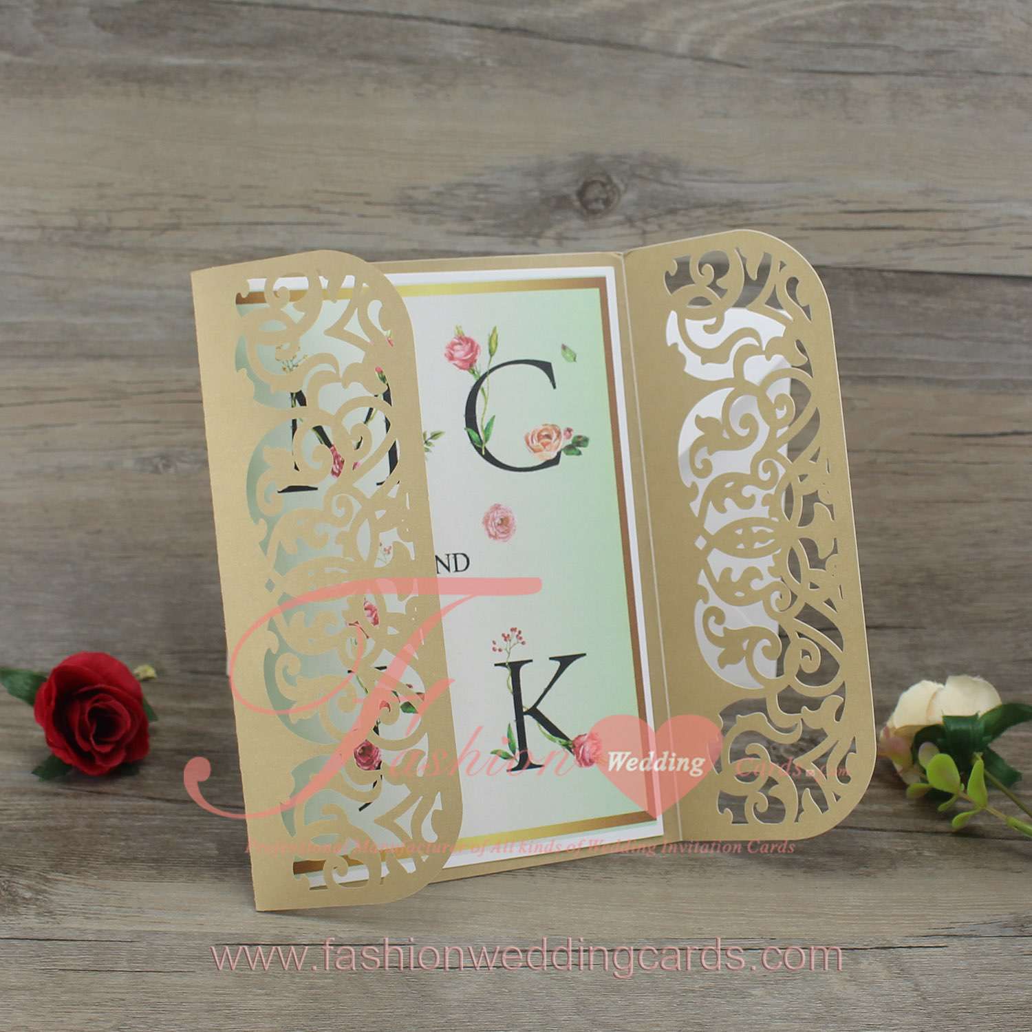 DIY Custom Laser Cut Wedding Invitation Cards Design 